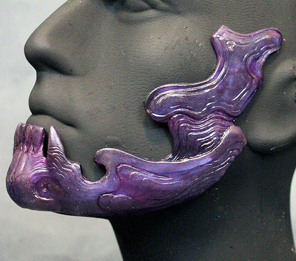 ORNATE MANDIBLE- HALF JAW MASK- TRANSLUCENT GLOW IN THE DARK