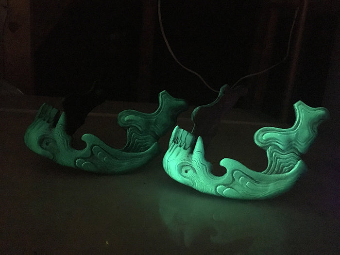 ORNATE MANDIBLE- HALF JAW MASK- TRANSLUCENT GLOW IN THE DARK