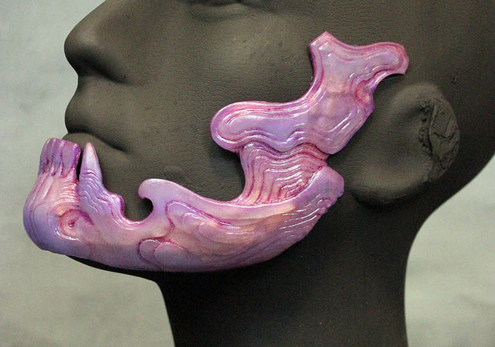 ORNATE MANDIBLE- HALF JAW MASK- TRANSLUCENT GLOW IN THE DARK
