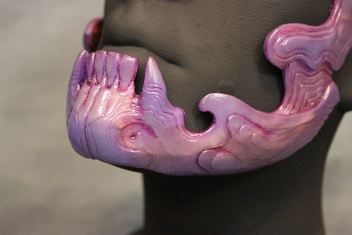 ORNATE MANDIBLE- HALF JAW MASK- TRANSLUCENT GLOW IN THE DARK