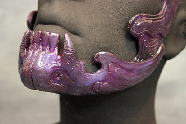 ORNATE MANDIBLE- HALF JAW MASK- TRANSLUCENT GLOW IN THE DARK