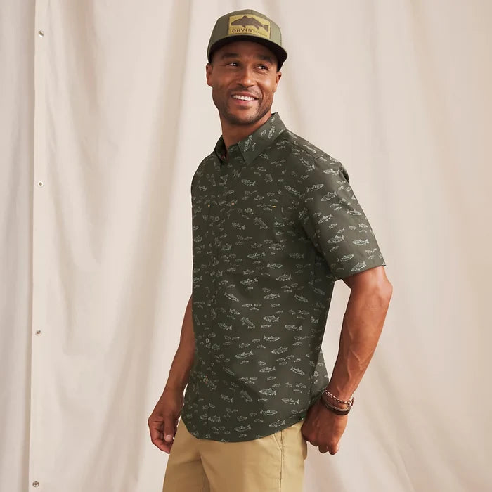 Orvis Tech Chambray Short Sleeve Work Shirt