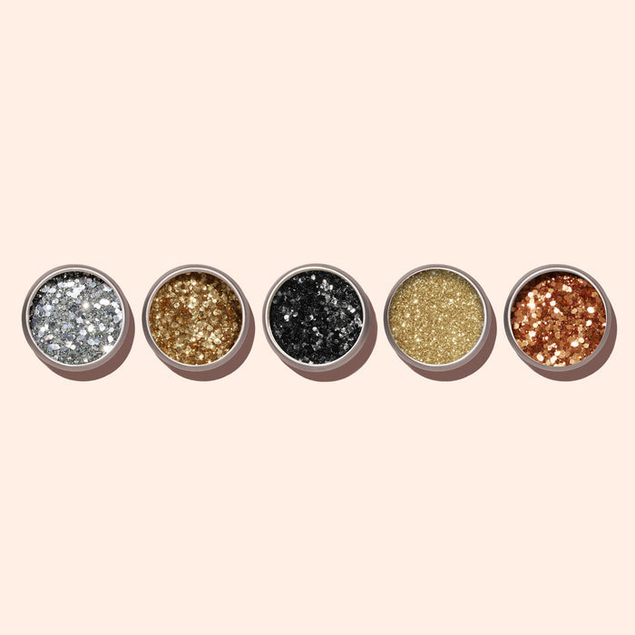 Paillettes Silver + Golden Chrome + Paillettes Gold + Paillettes Copper + Paillettes Black Diamond
