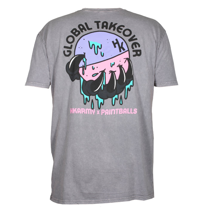 Paint Claw - T-Shirt - Grey Acid Wash