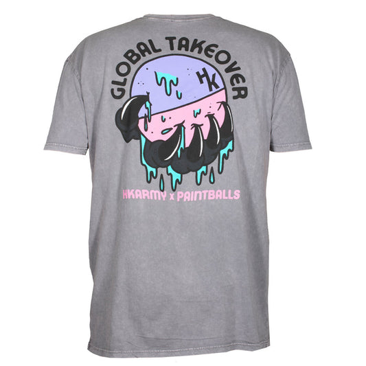 Paint Claw - T-Shirt - Grey Acid Wash