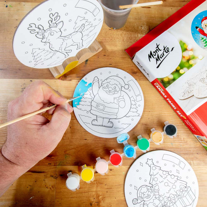 Paint Me Canvas Panel Set 14pc - Christmas