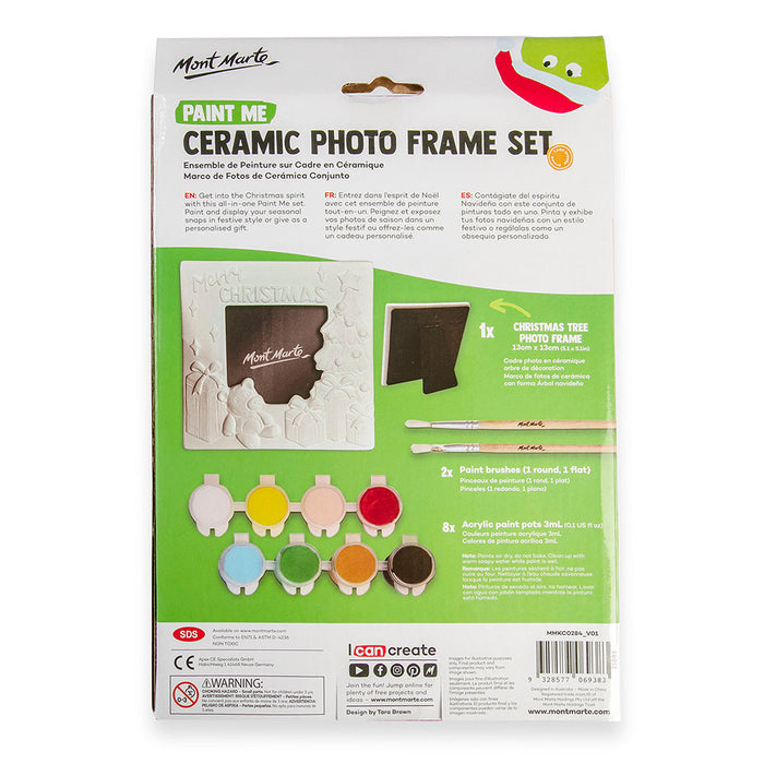 Paint Me Ceramic Photo Frame Set 11pc - Christmas Tree