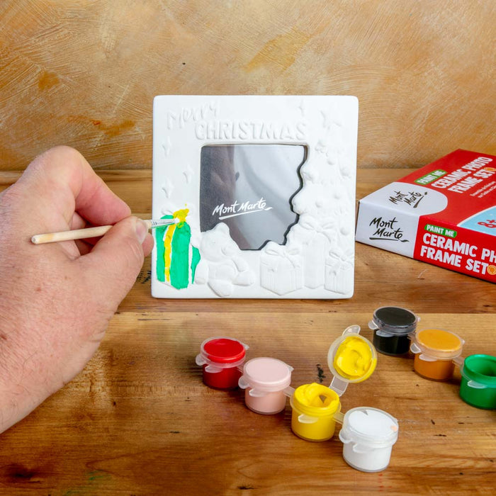 Paint Me Ceramic Photo Frame Set 11pc - Christmas Tree