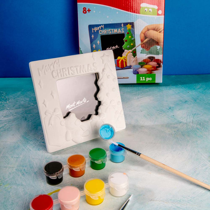 Paint Me Ceramic Photo Frame Set 11pc - Christmas Tree