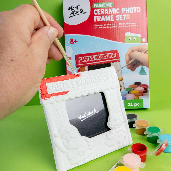 Paint Me Ceramic Photo Frame Set 11pc - Santa's Workshop