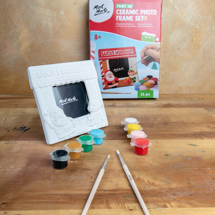 Paint Me Ceramic Photo Frame Set 11pc - Santa's Workshop