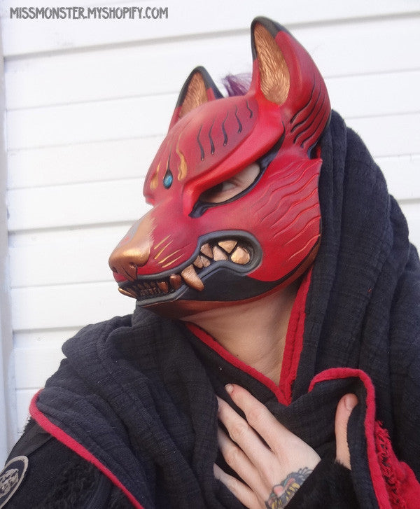 PAINTED KITSUNE MASK- 1ST EDITION