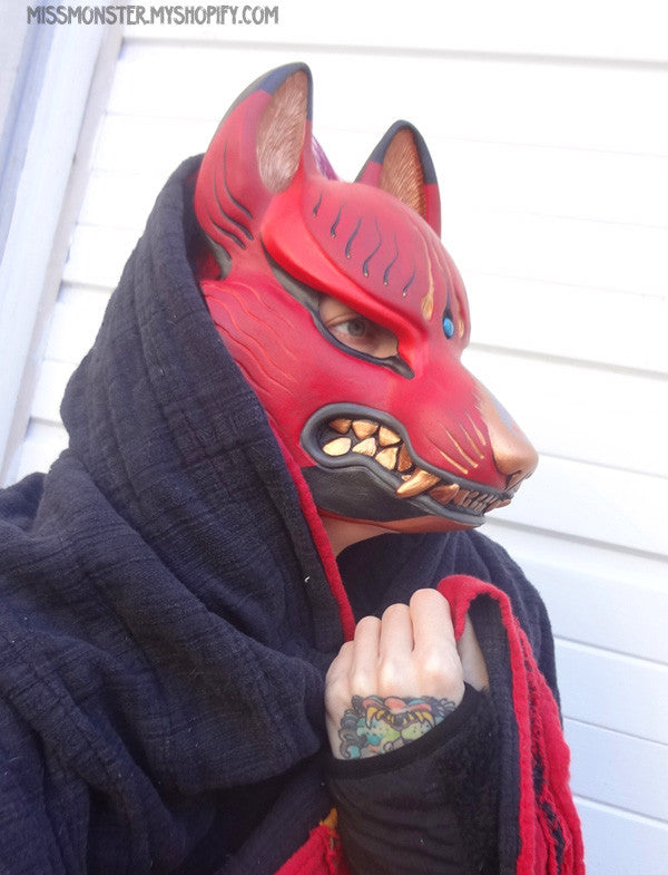 PAINTED KITSUNE MASK- 1ST EDITION