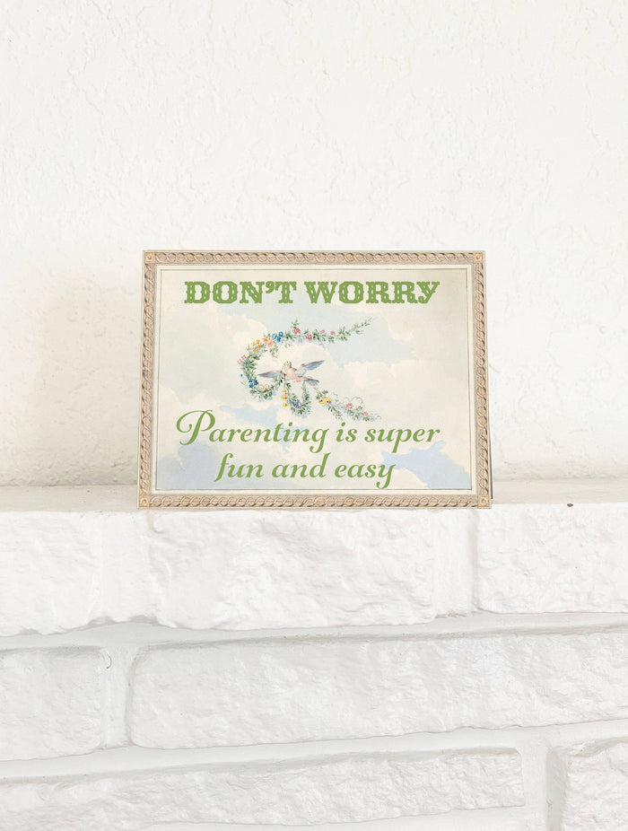 Set of Parenting is Easy and Fun cards by The Coin Laundry featuring colorful, playful designs for parenting tips and activities.