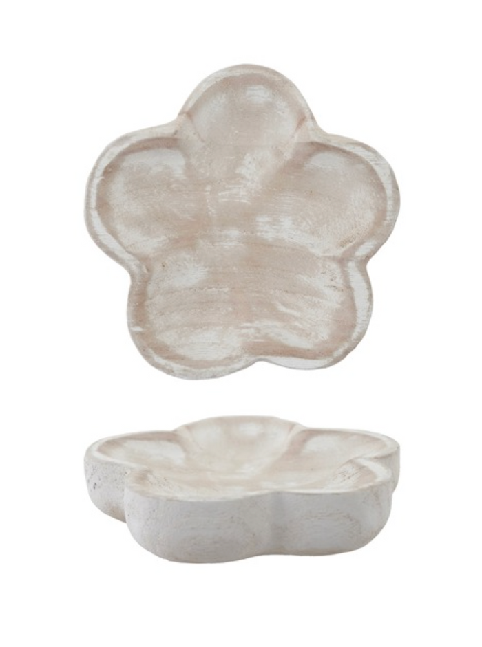 Paulownia Wood Flower Shaped Dish