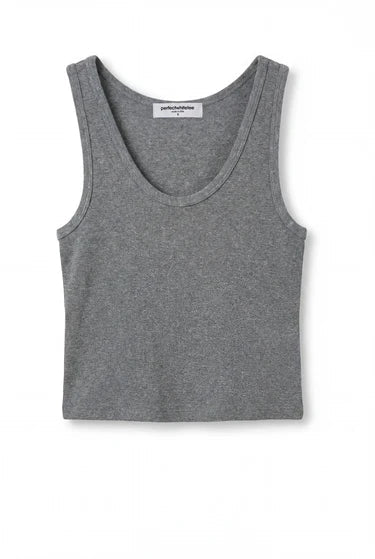 Perfect White Tee Blondie Dark Heather Grey Tank