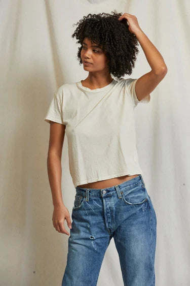 Perfect White Tee Harley Boxy Crewneck Tee – Sugar Relaxed Fit Cotton T-Shirt
