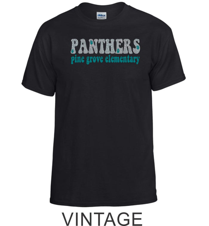 PGE Glitter Black T-Shirt- 7 designs