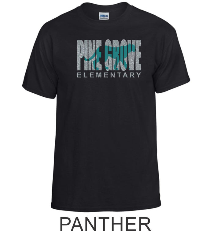 PGE Glitter Black T-Shirt- 7 designs