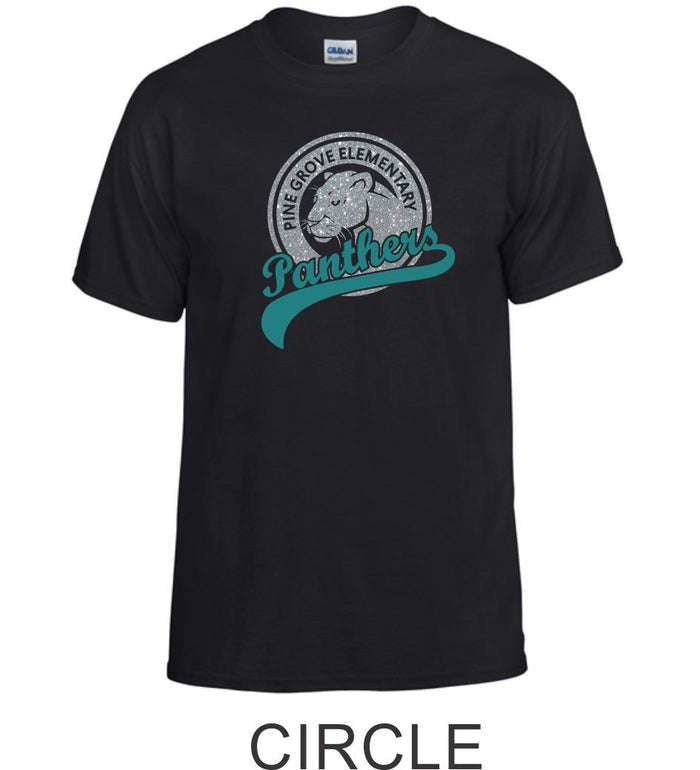 PGE Glitter Black T-Shirt- 7 designs