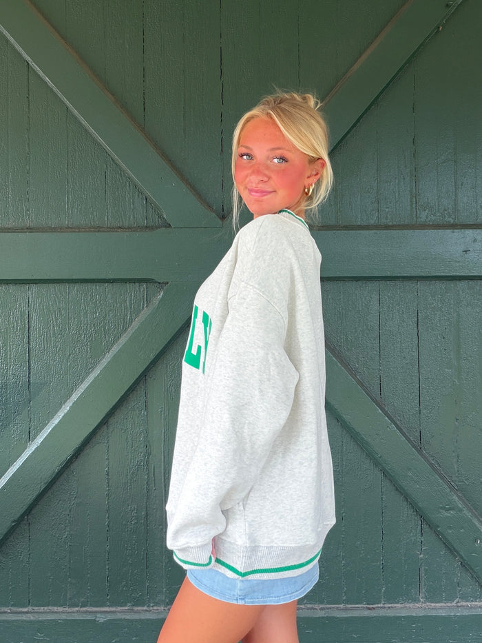 PHILLY Mockneck Oatmeal Sweatshirt - Go Birds