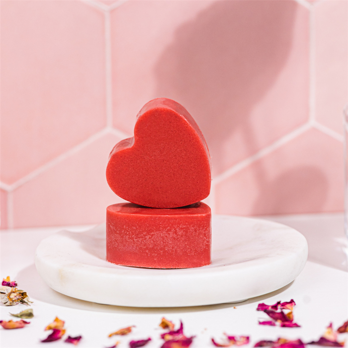 Pink Chiffon Heart Bath Melt Kit