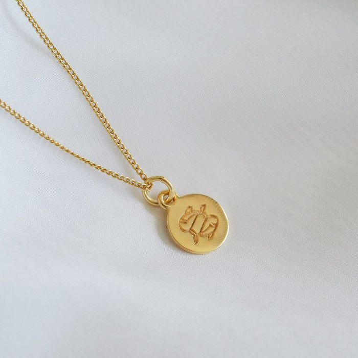 Pisces Mini Zodiac Charm - Gold