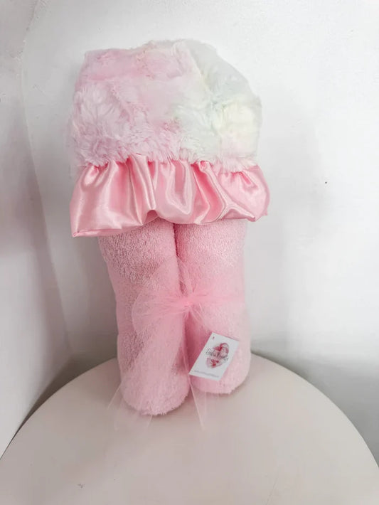 Plush Hooded Towel - Cotton Candy