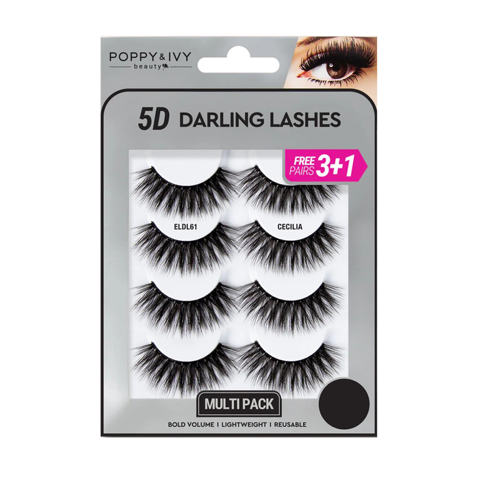 POPPY & IVY 5D Darling Lashes 4 Pairs #ELDL61
