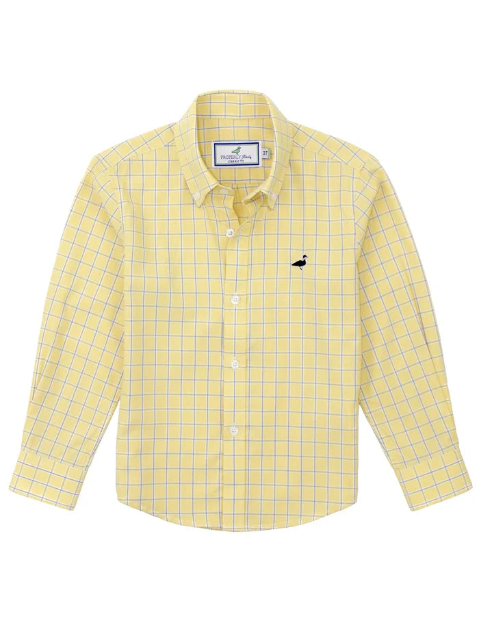 Properly Tied Sportshirt-Yellow Honeysuckle