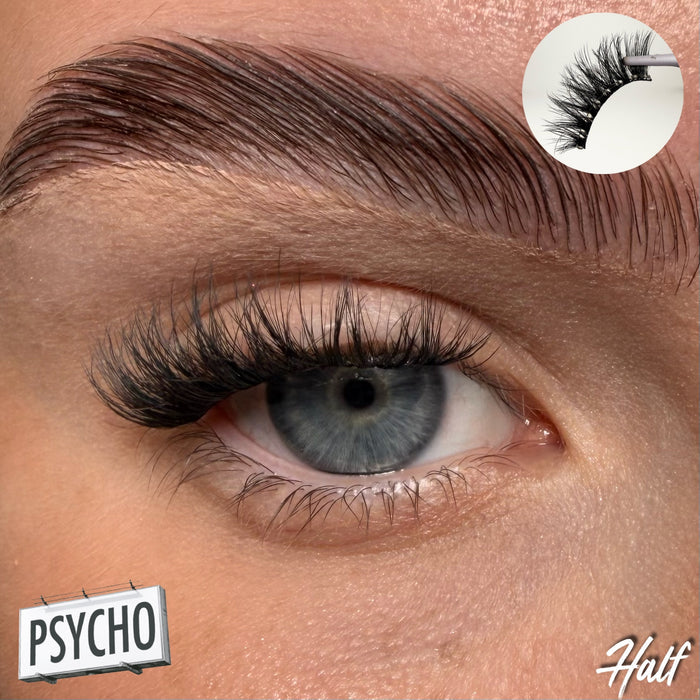 Psycho Super Pre-Glued Half Strip Lash - Unicorn Cosmetics