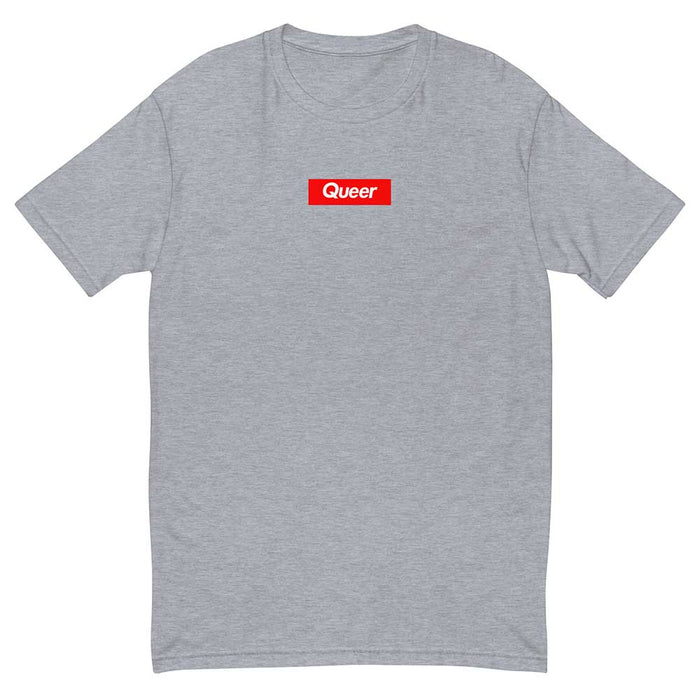 queer short sleeve t-shirt heather grey