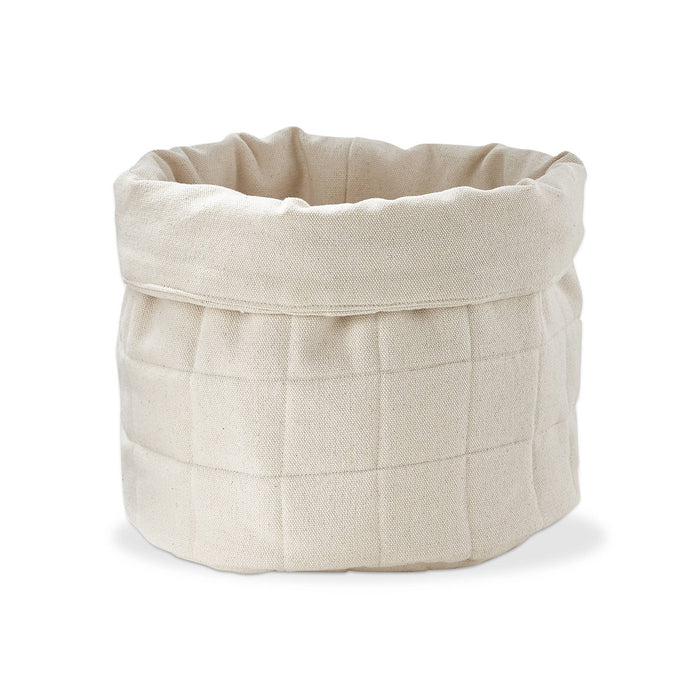 Quilted Bread Bag Basket Natural Cotton