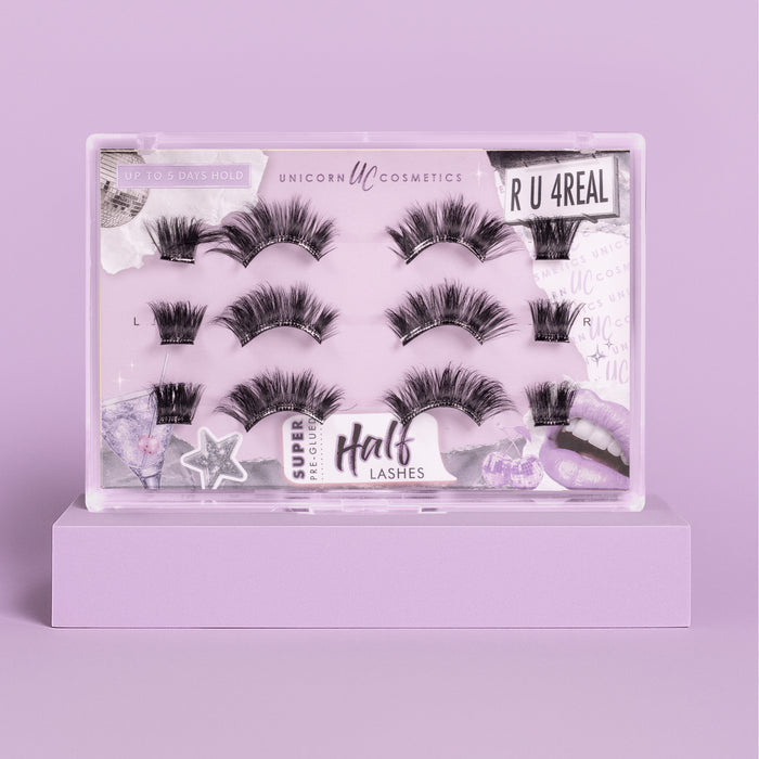 R U 4 REAL Super Pre-Glued Half Strip Lash - Unicorn Cosmetics