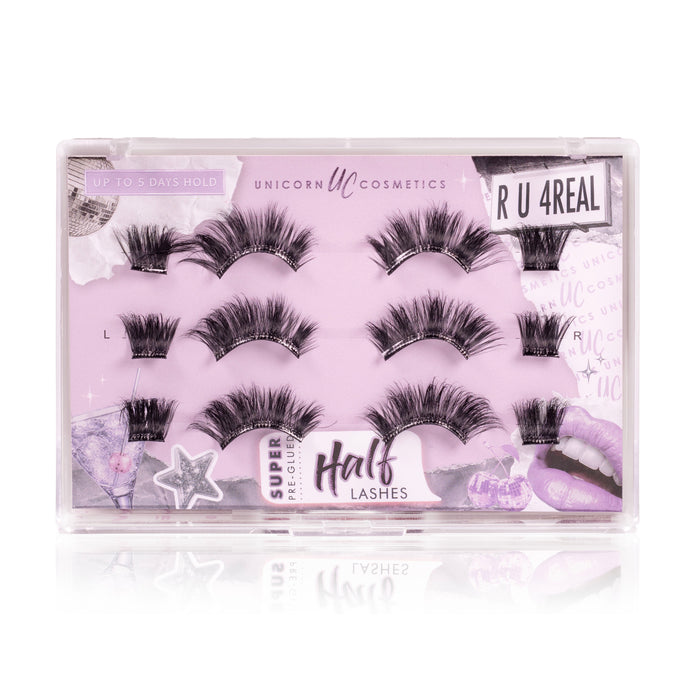 R U 4 REAL Super Pre-Glued Half Strip Lash - Unicorn Cosmetics