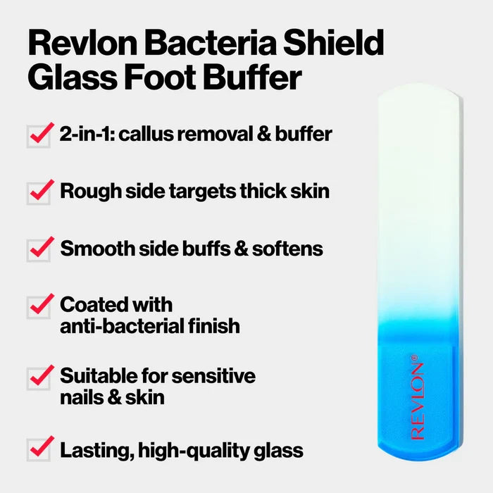 REVLON Bacteria Shield Glass Foot Buffer مبرد القدم من ريفلون