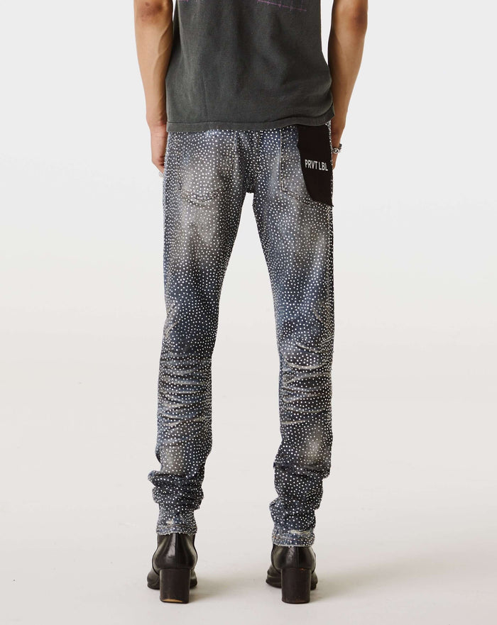PRVT LBL Rhinestone Skinny Jean. Underground Apparel. Rule of Next Streetwear.