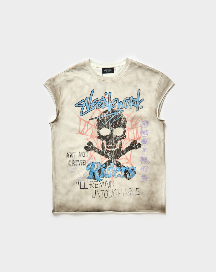 Needlework Riders Sleeveless T-Shirt. Underground Apparel. Rule of Next Streetwear.