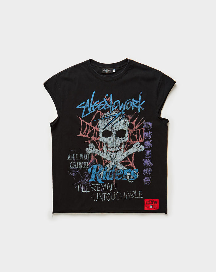 Needlework Riders Sleeveless T-Shirt. Underground Apparel. Rule of Next Streetwear.