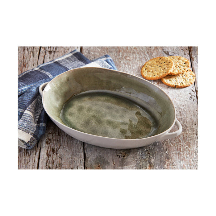 Riverstone Bowl Green Porcelain