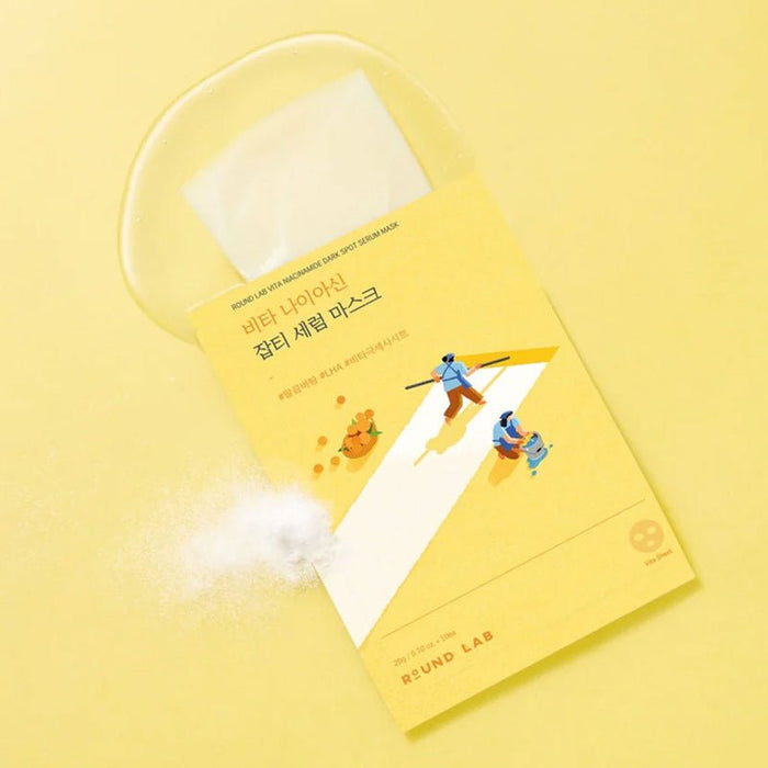 Round Lab Vita Niacinamide Dark Spot Serum Mask (1 Sheet) قناع سيروم نياسيناميد للبقع الداكنة من راوند لاب فيتا - Princess Cosmetics Qatar