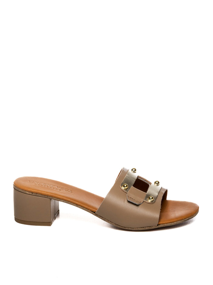 VINCENT VEGA Sandalo pelle taupe CUTTER VIT-TAUPE