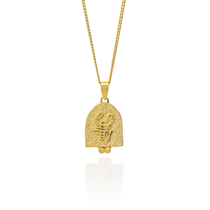 Star Sign Necklace SCORPIO ZODIAC PENDANT - GOLD