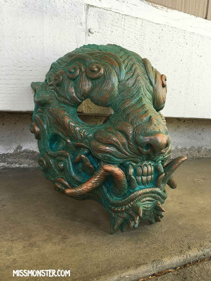 SENTINEL- FINISHED MASK- COPPER PATINA