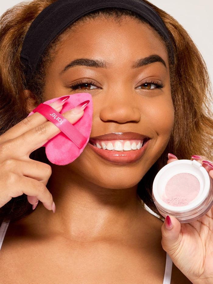 set & go heart powder puff