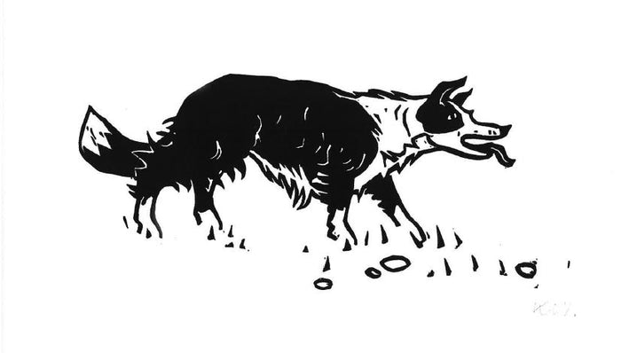 Sheepdog (9) - Sir Kyffin Williams Mounted Print