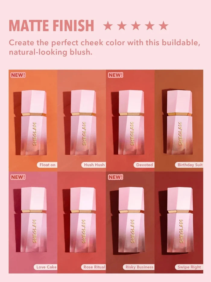 Sheglam Color Bloom Liquid Blush Matte Finish - Love Cake