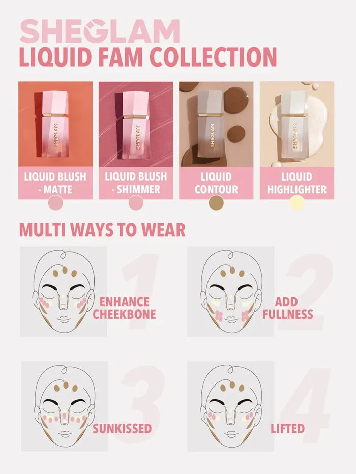 Sheglam Color Bloom Liquid Blush Matte Finish - Love Cake
