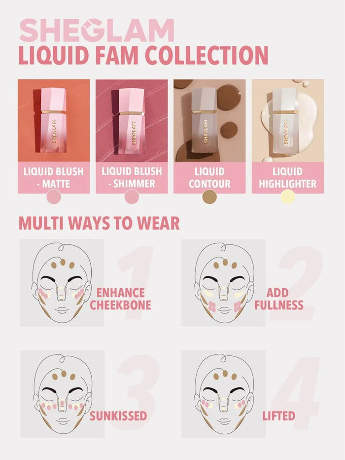 Sheglam Color Bloom Liquid Blush Matte Finish - Swipe Right