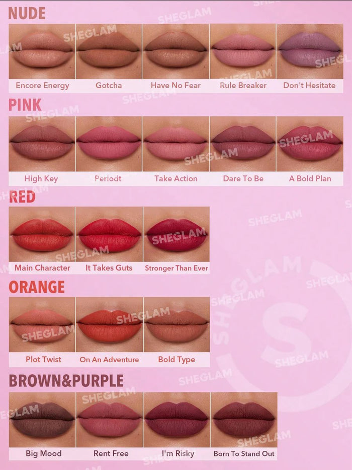 Sheglam Dynamatte Boom Long-lasting Matte Lipstick - Rent Free